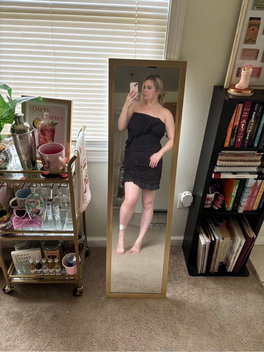 Wild Fable Ruched Strapless Mini Dress in Black XXL Like New